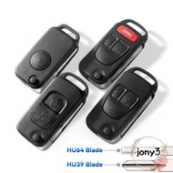 JONY Car Key Cover, Flip 1/2/3/4 Buttons Remote Key , Replacement Folding HU39 HU64 Fob  Shell for  