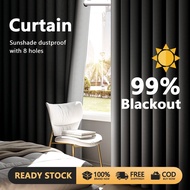99% Blackout Curtain Triple Tebal Curtain 90% UV Sunblock Langsir