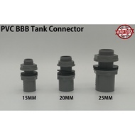 15MM 20MM 25MM PVC PIPE FITTING BRAND BBB (BINA) TANK CONNECTOR | PAIP AIR FITTING KELABU