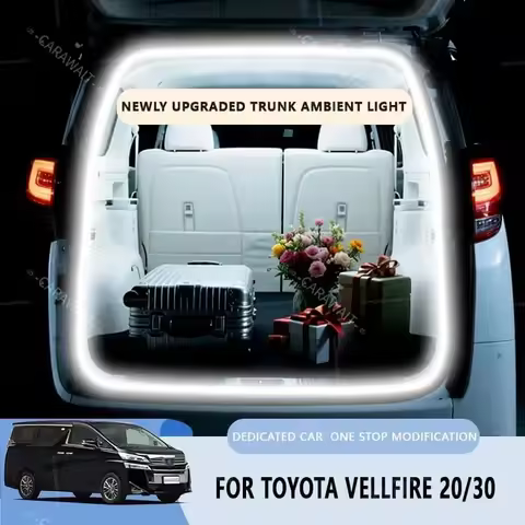 For Toyota Vellfire 20/30 trunk light modification light Atmosphere lights White warm white Rear Tru