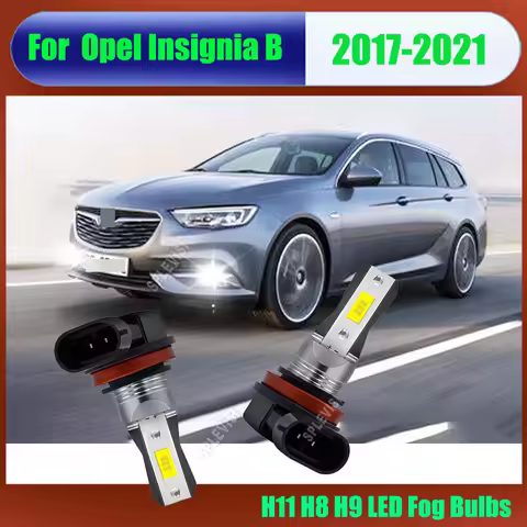 2Pcs H11/H8/H9 Xenon White LED Fog Bulb Lights For Overland - Outdoor Ready For Opel Insignia B 2017