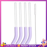 【HOT SALE】 4 Pcs Replacement Glass Straw for  Blend  DB301 DB351 , Reusable Smoothie Straws with Cle