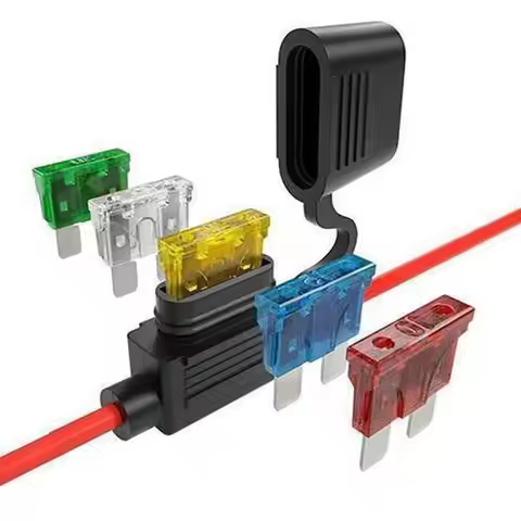 Waterproof 12V 24V 32V Mini Small Medium Auto Fuse Holder 18/16AWG Car Blade Fuse 1A 2A 3A 5A 10A 15
