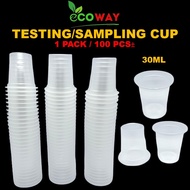 [100 pcs±] 30ml (1 oz.) Plastic Sampling Cup/ Clear Sampling Cup/Drink Testing Cup
