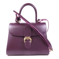 Delvaux 牛皮皮革Brillant MM金扣手挽肩背兩用袋