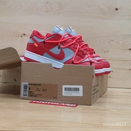 100 NIKE DUNK X OFF WHITE LOW UNIVERSITY RED W0VX
