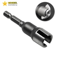 [LUMY] 6.35mm Hex Shank Socket Adapter Nut Socket Wrench Slotted Butterfly Bolt 66mm