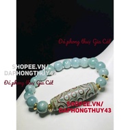 Blue mixed dzi bracelet with 21 eyes and blue body 10mm, beautiful product NEW