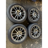 Enkei GTC01 18 Inch 18x8JJ ET40 5x114.3 Sport Rims with Tyres Original Halfcut Made in Japan