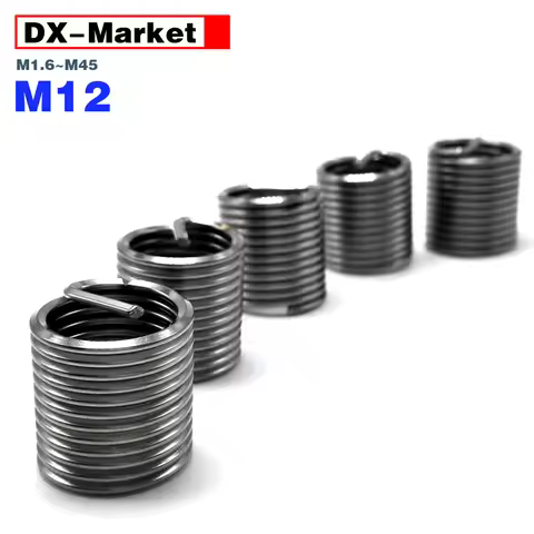 M12 Threaded Inserts , sus304 Fine Pitch Wire Thread Insert Fasteners M1.6-M48, M12*1.0p ,M12*1.25p 