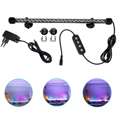 90-260V Aquarium LED IP68 Waterproof Lighting Light Full-Spectrum Fish Tank Plants Decor Light 17-58