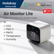 5in1 HomeKit Compatible WiFi Air Quality Monitor, Portable CO2 Meter Sensor Detects PM2.5 PM10, Temp