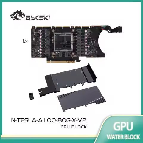 Bykski N-TESLA-A100-80G-X-V2 GPU Water Block for NVIDIA TESLA A100 80GB / A800 80GB Video Card Cooli