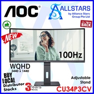 AOC CU34P3CV 34 inch QD IPS LED Mini-LED Monitor (Warranty 3years with AOC SG)