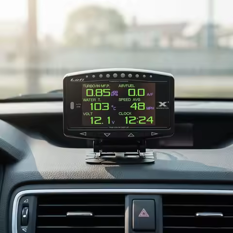 Car Smart OBD2 Auto Meter Speedometer Mini Digital Water Temperature Car Gauge OBD2 Monitor Lufi X1 