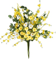 4 Bundles Artificial Flowers Daisy Bouquet Lavender Wildflowers Fake Flowers Bouquet Artificial Plan