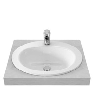 PUTIH Toto - TOTO L568V3 Planting Sink White BODY ONLY/Self Rimming Lavatory 1 Tap Hole