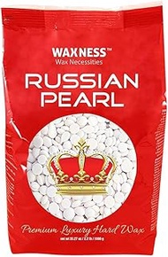 Waxness Russian Pearl Hard Wax Beads 2.2 lb (1 kg) – Rosin-Free Stripless Hard Wax with Creamy Textu