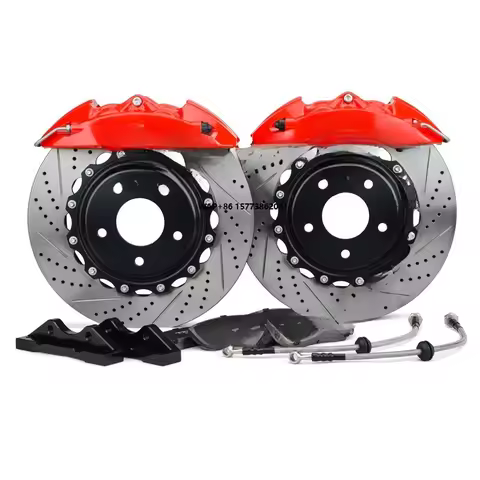 2-Piece Disc Rotor 355x28MM High Performance 4 Piston Big Brake Kit for CROWN 2000-2019 18 Inch Whee