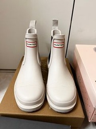 Hunter白色 短雨靴 日本購買 台灣沒有貨