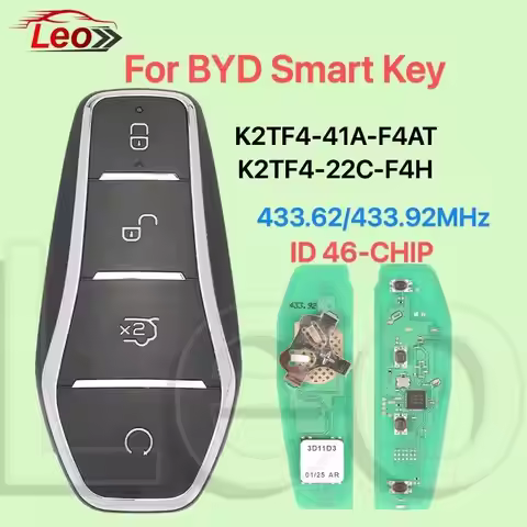 Leo K2TF4-41A-F4AT K2TF4-22C-F4H 433.62/433.92MHZ ID46CHIP Smart Remote Key For BYD Dolphin Qin PLUS