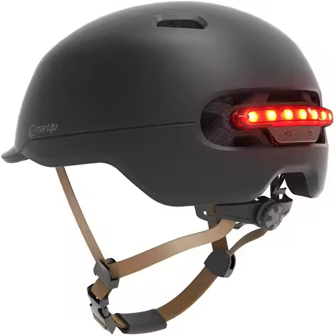 Electric Scooter Safety Helmet with Smart LED Warning Flash for Xiaomi M365 Pro Scooter Skateboard N