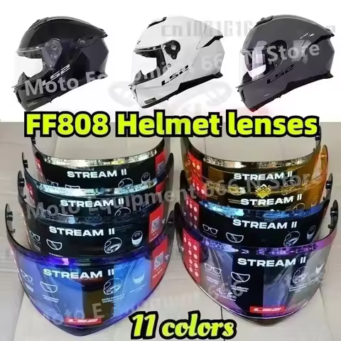 LS2 ff808 STREAM II Motorcycle Helmet Lens FF808 Helmet Color Visors silver lens Helmet Accessories