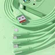 Kabel Pengecas Berbilang Pantas, 1 Pek Kabel USB Biru 3 dalam 1, 3FT 6A USB A ke Kord USB Mikro Ligh