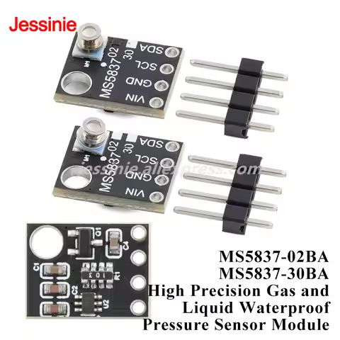 2pcs/1pc MS5837 02BA 30BA High Precision Gas/Liquid Waterproof Pressure Sensor Module 300~1200mbar 0