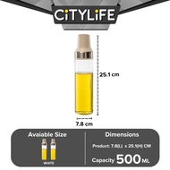 Citylife 500ml Oil Dispenser Bottle Glass Leakproof Kitchen Automatic Condiment Dispenser Olive Oil Container H-9458