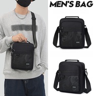 【MG】Beg Silang Lelaki Urban Simplicity Nylon Wear‑Resistant Messenger Bag Fits 8‑inch Device Multi‑C