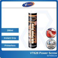 V-tech VT-628 Power Screw Instant Grab Adhesive(White) (290ml) Gam Kuat
