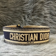 Christian Dior S8540 CBTE LOGO 深藍 帆布 老花 金釦 刺繡 替換 肩背帶 背帶