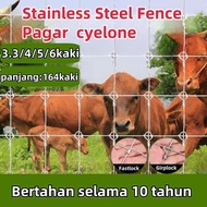 Pagar Lembu Cyclone Fence Pagar Kambing Pagar Kebun 50meter Galvanised Quality Five Star Fence Malay