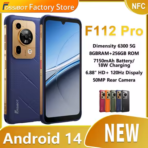Fossibot F112 PRO Rugged Phone Dimensity 6300 5G 50MP Camera 7150mAh 12GB+256GB 6.88-inch 120Hz Scre