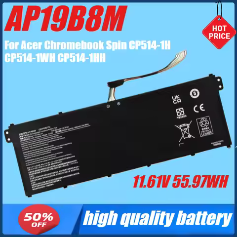 11.61V 55.97WH AP19B8M Laptop Battery for Acer Chromebook Spin ConceptD 3 Pro CN315-72P CP514-1WH SF