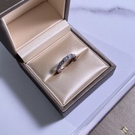 Bvlgari寶格麗窄版蛇骨滿鑽戒指18k白金ring