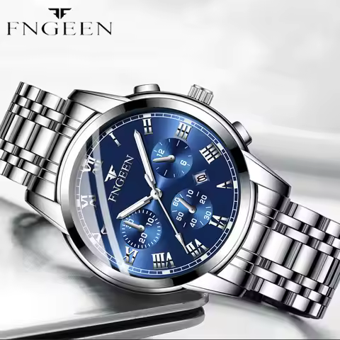 FNGEEN Brand Luxury Quartz Watches for Men Luxury Luminous Pointer Watch Fashion Business Waterproof