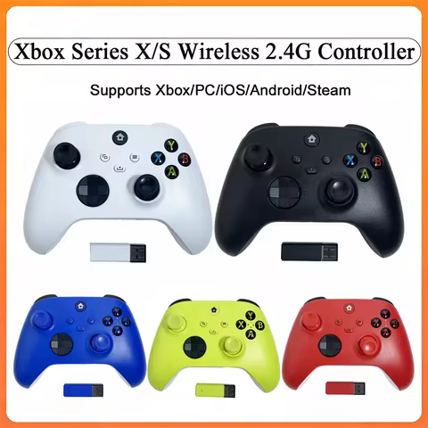 Wireless Gaming Controller for Xbox One/Xbox One Series X/S with 2.4G Adapter Receiver Gamepad for X