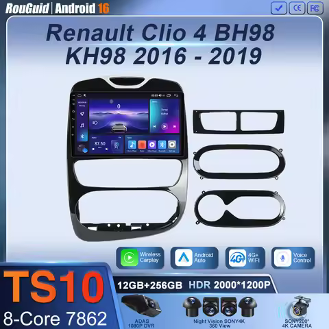 Carplay Car Radio Stereo For Renault Clio 4 BH98 KH98 2016 - 2019 Auto Multimidia Video Player GPS Q