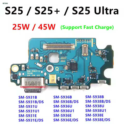 For Samsung Galaxy S25 Plus Ultra FE S25+ S931 S938 USB Charge Port Jack Dock Connector Charging Boa