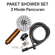 Shower SET Package] Handheld Shower SET Package 3 Modes Handle GOLD Color Shower Head Bath Shower SE