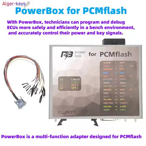 Alger-keys Genuine Original PowerBox for PCMflash adapter engine control unit ECU J2534 interface Po