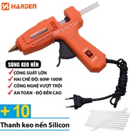 Bộ súng bắn keo nến silicon loại to cao cấp công suất lớn HARDEN PRO hai chế độ 60W - 100W (+ 10 tha