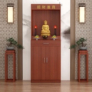 HY-$ Large Rural Incense Cabinet with Door Household Altar Altar Guan Gong Buddha Cabinet for Table Middle Hall Screen