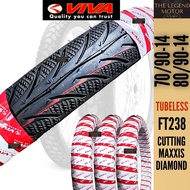 VIVA TYRE 14 Tubeless FT238 70/90-14 80/90-14 FT 238 Cutting Maxxis Diamond Made In Malaysia Tayar