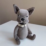 法國鬥牛犬 玩具狗 Grey French Bulldog, Toy Stuffed puppy, Artist toy, Plush dog