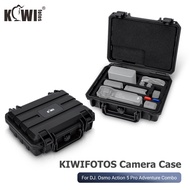 Kiwifotos Action 5 Pro Camera Hard Case for DJI OSMO Pocket 3 & Action 4/3 Combo Waterproof Protecti