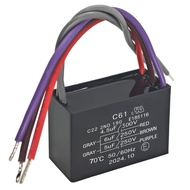 C61 5 Wire Ceiling Fan Capacitor 250VAC 4.5uF+5uF+6uF - Replacement for Ceiling Fan Motors and Speed