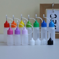 Dalam stok # Botol Picagari Botol Lubang Pin Telus PE 5ml 10ml 30ml Botol Gam UV Botol Pendispensan 